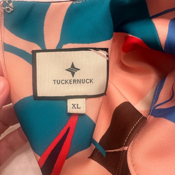 Tuckernuck Colorful Midi Dress with Teal Accents - Picture 3 of 6